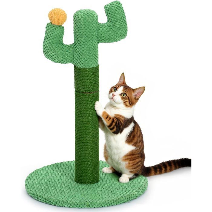 Meilleurs prix pour Griffoir cactus 33 cm en jute naturel base stable pour chatons et adultes vert