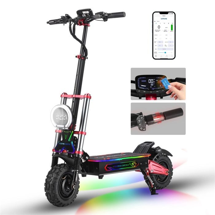 Moteur scooter électrique X13 X14 4000W 5000W avec pneu sans tube 13/14