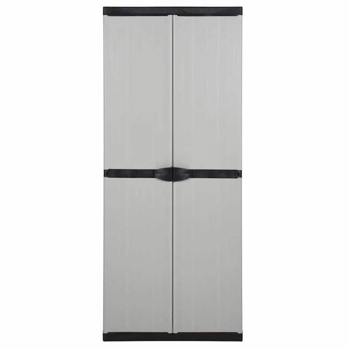 SALE 2026Armoire de rangement/Chalet et Jardin - Armoire de rangement de jardin 3 étagères Gris/noir 68x40x168cm 13 Kg 9310008