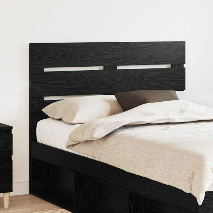 Lit complet - meuble et sommier et matelas Vidaxl Tête de lit Chêne noir 135 cm Bois dingénierie