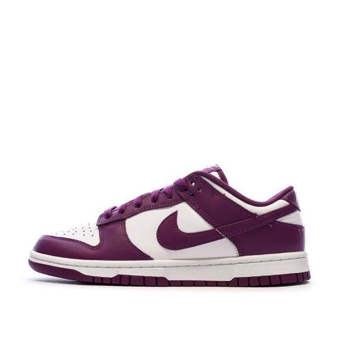 Nike Dunk Low Baskets Blanches/Violettes Homme Nike