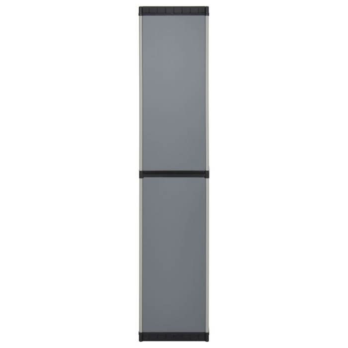 Maison SoldesArmoire de rangement de jardin 3 étagères Gris/noir 34x40x168cm Moderne509391