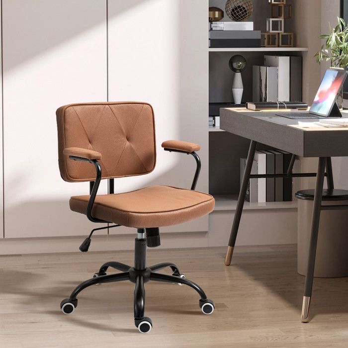 Chaise de bureau rétro chaise de bureau réglable en hauteur avec fonction bascule pour le bureau à domicile et les études