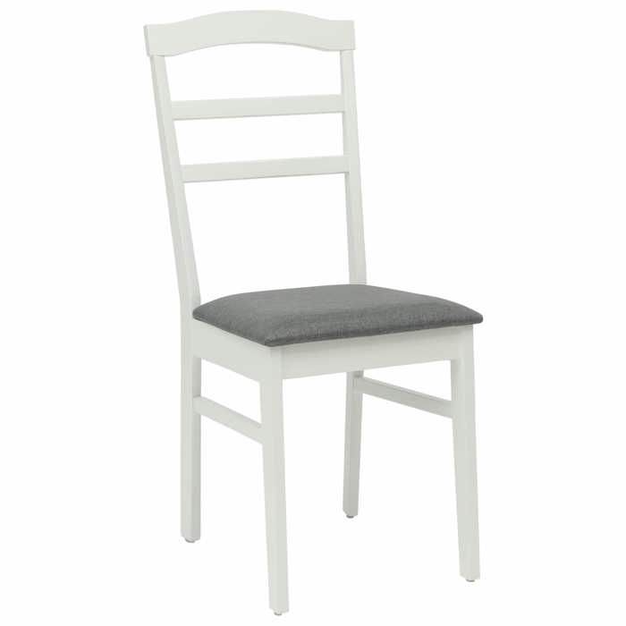 Chaises cuisine(2 pcs) - Blanc - Chaises à Manger - 2 personnes - Blanc et Gris 36x45.5x93.5 cm F3705