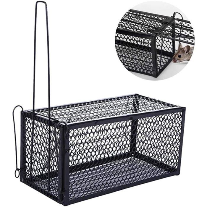 Piège à Souris Vivante respectueux des Animaux Cage Anti-Souris Capture par appât Noir