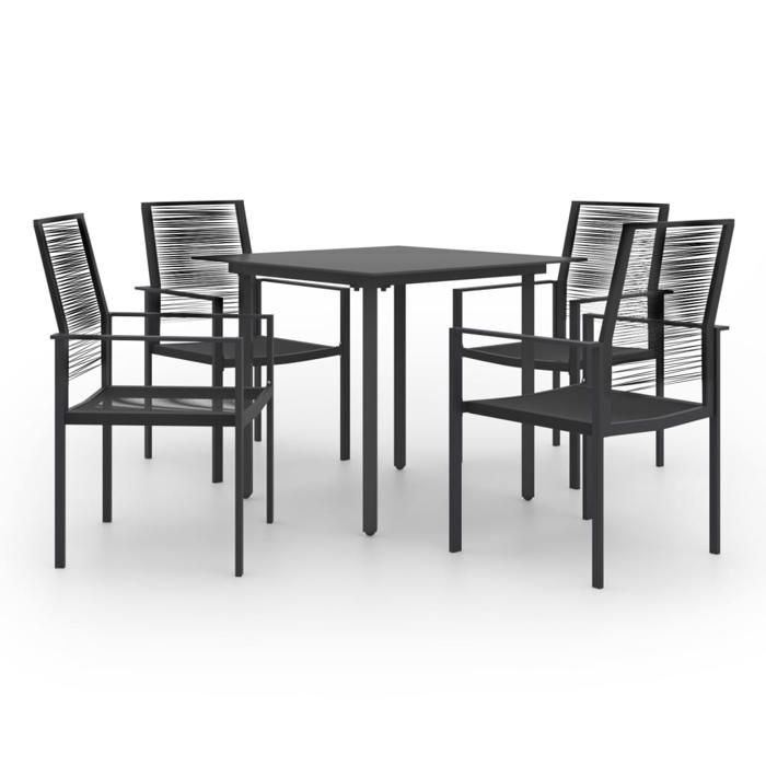 VIDAXL Ensemble Table avec chaises jardin (5 pcs) - ANTI-UV - 80x80x74 cm M344