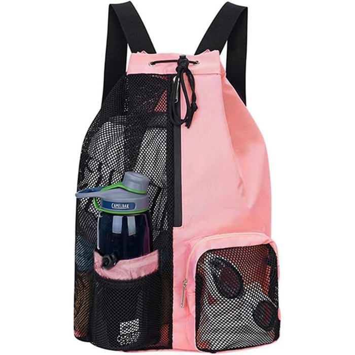 Sac Piscine Sac de Plage multifonctionnel avec compartiments humides et secs pour natation gym plage camping. - Rose - Rose