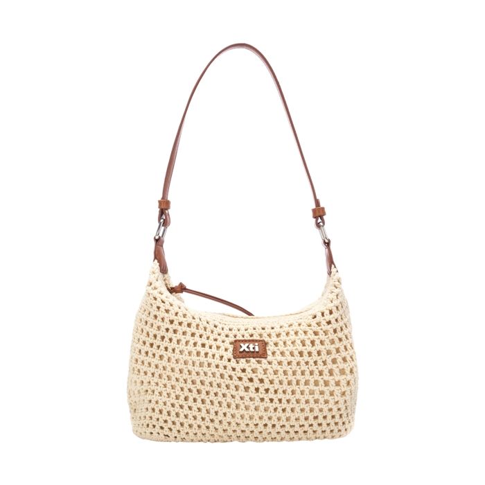 Sac à main - XTI - Hielo - Beige - Ajouré en crochet - Fermeture zippée