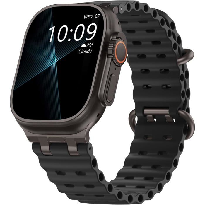 Bracelet Ocean Compatible Avec Watch Ultra 3/2/1 49Mm Bracelet Sport Respirant Avec Connecteur Métallique Amélioré Pour Hommes Et