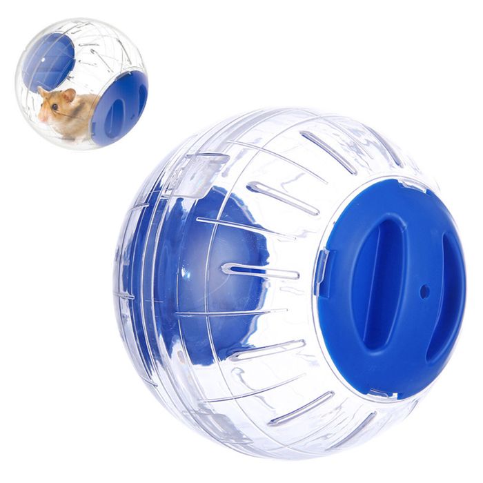 Mini balle dexercice transparente en plastique pour hamster (12 cm) jouet dentraînement pour animaux de compagnie.