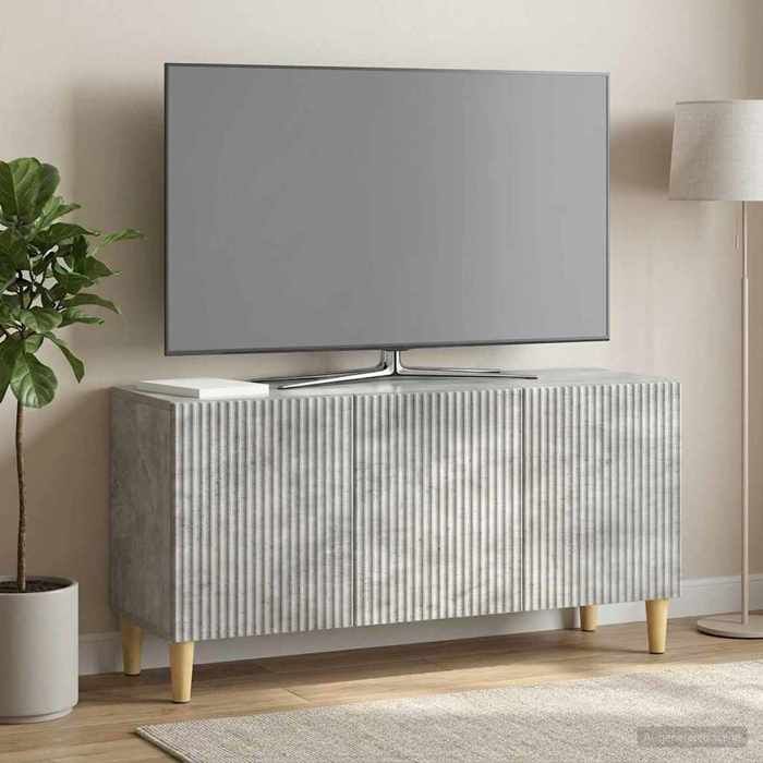 Basboard salon VIDAXL Meuble HIFI Gris béton 99 x 34 5 x 50 cm Bois dingénierie[9834]