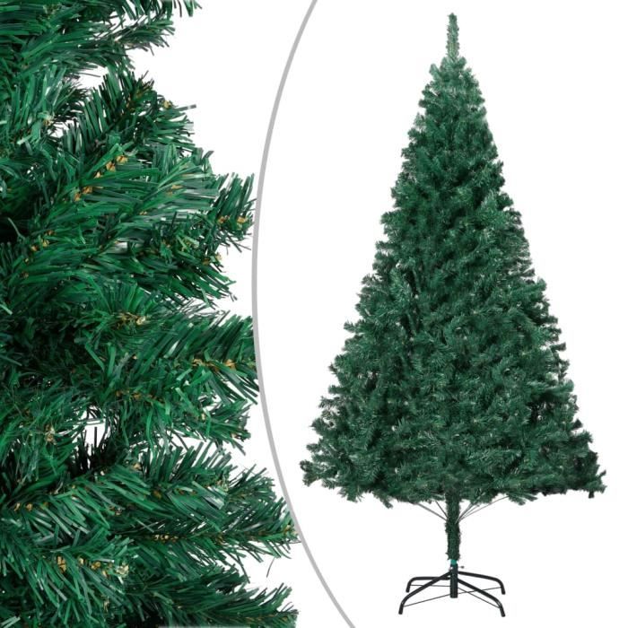 Sapin De Noël Artificiel 180 Cm SALCAR - Style Nordmann - 730 Branches - Diamètre 126 Cm - Pliable