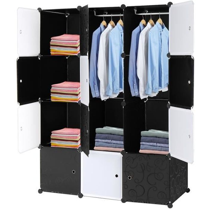 Armoire,Penderie Vetement,Étagères de Rangement,Armoire Modulable pour