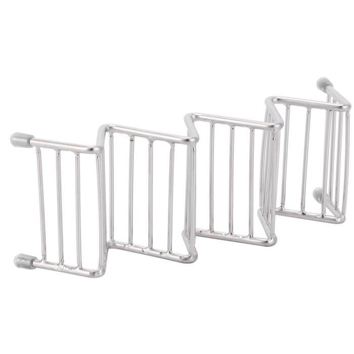 6pk Home Goods Porte-tacos Support de plateau Grille de four en acier inoxydable - Maison 6pk Home Goods Porte-tacos Support de plateau Grille de four en acier inoxydable - Maison