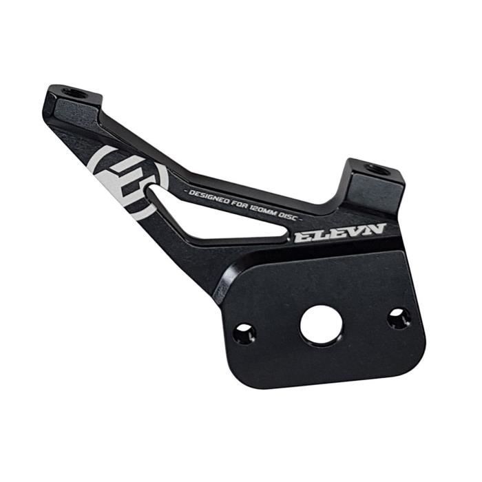 Adaptateur frein à disque Elevn - noir - 120 mm - CHASE - Post Mount - Aluminium 6061-T6 usiné CNC - axe 10mm
