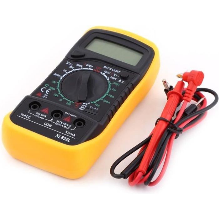 Proster MS8233D Digital Multitesteur D/étecteur de Gamme Automatique Compteur de Poche Voltage AC DC Courant DC R/ésistance Diodes Transistor Maintien des Donn/ées .