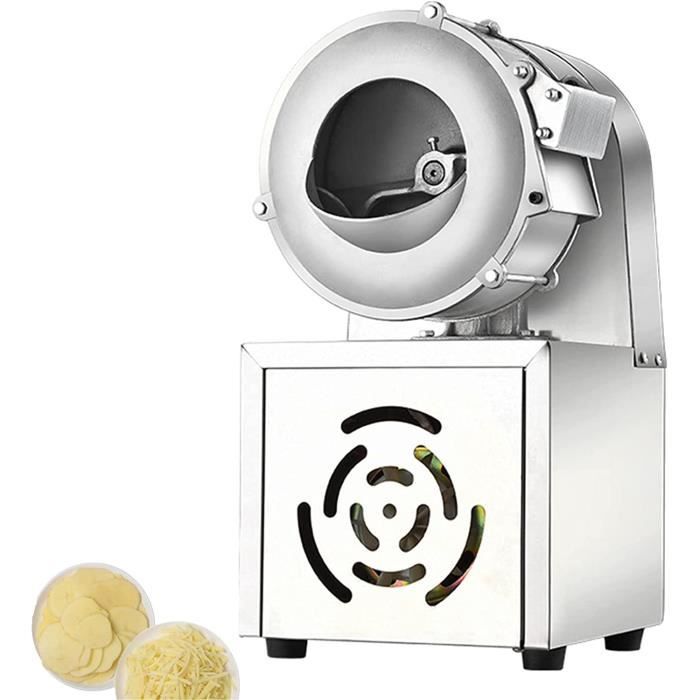 Coupe-Légumes Électrique TIHOOK 3 En 1 - Râpe Fromage Légumes Inox, 3 Inserts