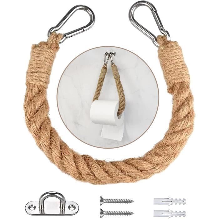 Porte-Serviettes En Corde Vintage Tiardey - Support Papier Toilette Industriel Rustique Pour Salle De Bain Et Cuisine