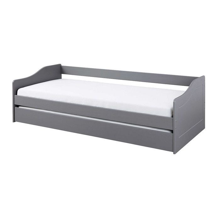 Lit Enfant Gigogne Léana 90x200cm Gris Lit Enfant Gigogne Léana 90x200cm Gris