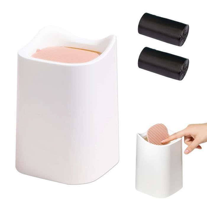Mini Poubelle De Bureau Avec Couvercle, Poubelle De Table