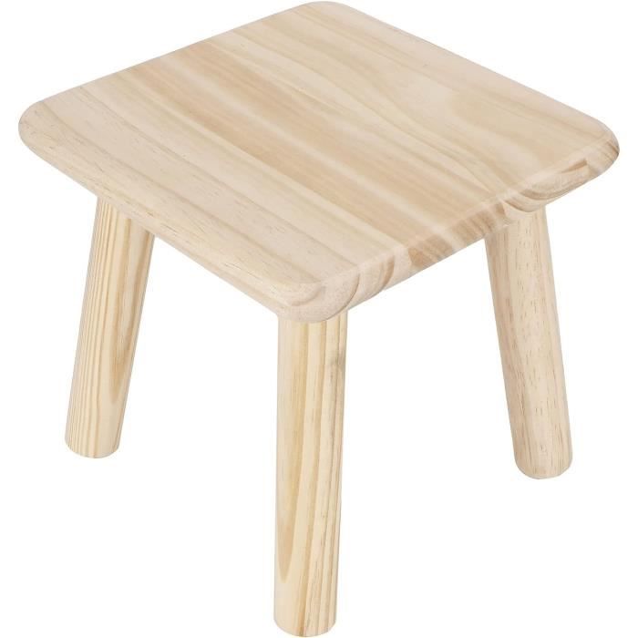 Tabouret Réversible Enfant Roba - 3 Hauteurs (14, 18, 29 Cm) - Bois Laqué - Style Maison De Campagne - Jusqu'à 60 Kg - 9