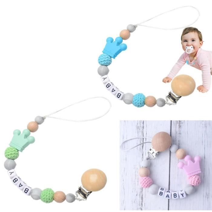 Attache sucette personnalisée avec prénom Marbre - - Cdiscount Puériculture  & Eveil bébé