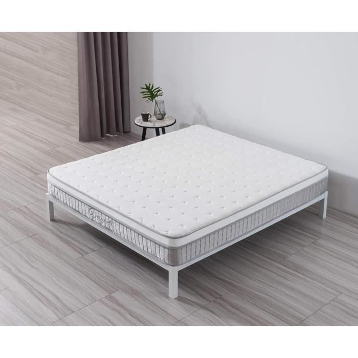 Vesgantti Matelas 90x200 Ressorts Ensachés en Mousse Mémoire de Forme