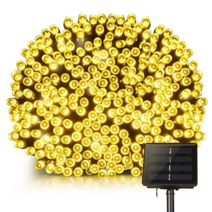 Guirlande Lumineuse Solaire Extérieure 20 M – 200 LED, 8 Modes, étanche IP65, Pour Jardin, Terrasse, Fêtes