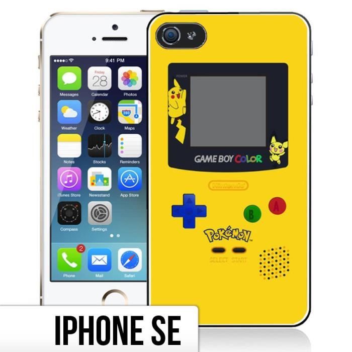 Coque iPhone SE Game Boy Color - Pokemon Jaune - Cdiscount Téléphonie