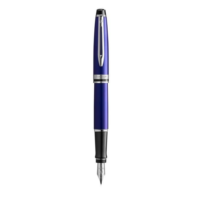 Waterman Expert Stylo Plume Bleu Plume Fine Attributs Palladium Cartouche D Encre Bleue Ecrin Achat Vente Stylo Parure Waterman Expert Cdiscount