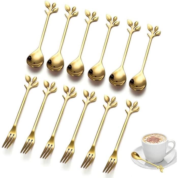 Ensemble de Couverts Ménagère 16 Pièces Cuillères Couteaux et Fourchette Service de Table en 304 Acier Inoxydable Pour 4 Personnes - Maison