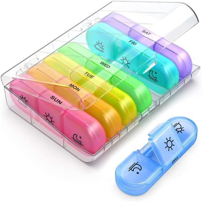 Lot De 24 Piluliers Semaine Transparents - 7 Jours Détachables, Neufs