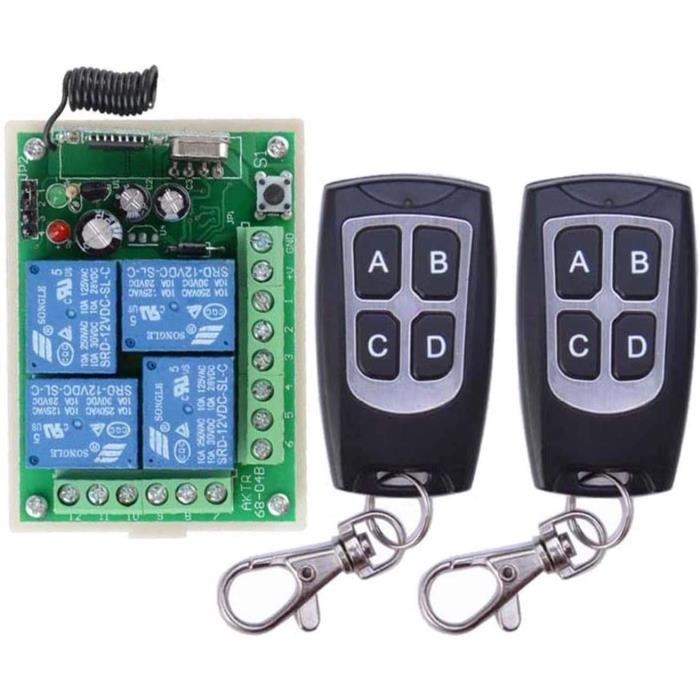 Télécommande Radio 4CH 2.4GHz HUIOP - Émetteur Et Récepteur Pour Voiture RC 1/8 à 1/32