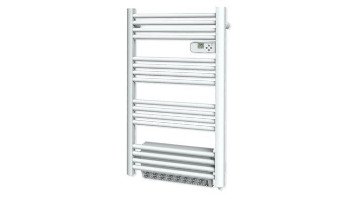 Radiateur sèche-serviette 500W + soufflerie 1000W (1500W) - Tubes ronds