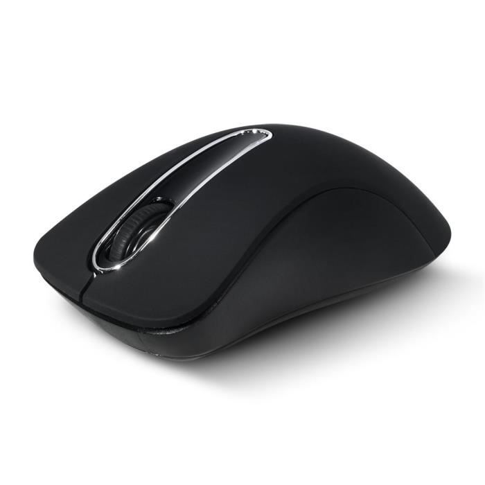 Souris Shape 3D S-3DW-BK – ADVANCE – Sans fil – Optique – 3 Boutons – 1600 DPI – PC – Noir