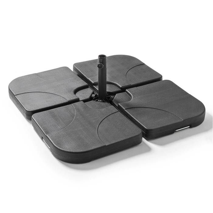Pied de parasol - PROSPERPLAST - Carré - Polyéthylène - 39 x 39 x 13 cm - 12 litres