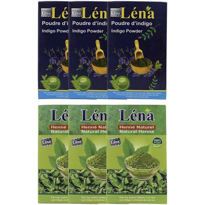 Henné Cuivre En Poudre NJD France - 6x100g - Soin Naturel Pour Cheveux