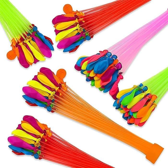 666 Ballons D'eau Réutilisables Auto-fermants – Remplissage Rapide En 60s Avec 6 Raccords De Robinet – Multicolore Pour Piscine, Plage Et Fêtes