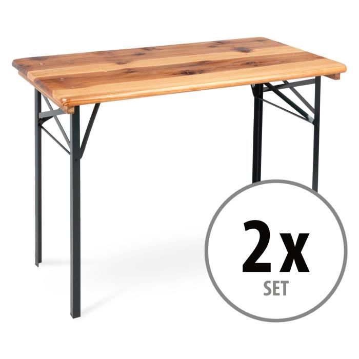 Stagecaptain BBB-117 Hirschgarten Banco Plegable Estilo para Tienda - Robusto y Corto (117 cm) - Robustas bisagras metálicas - Superficie lacada - Estructura de Acero - Asiento de Madera - Natural