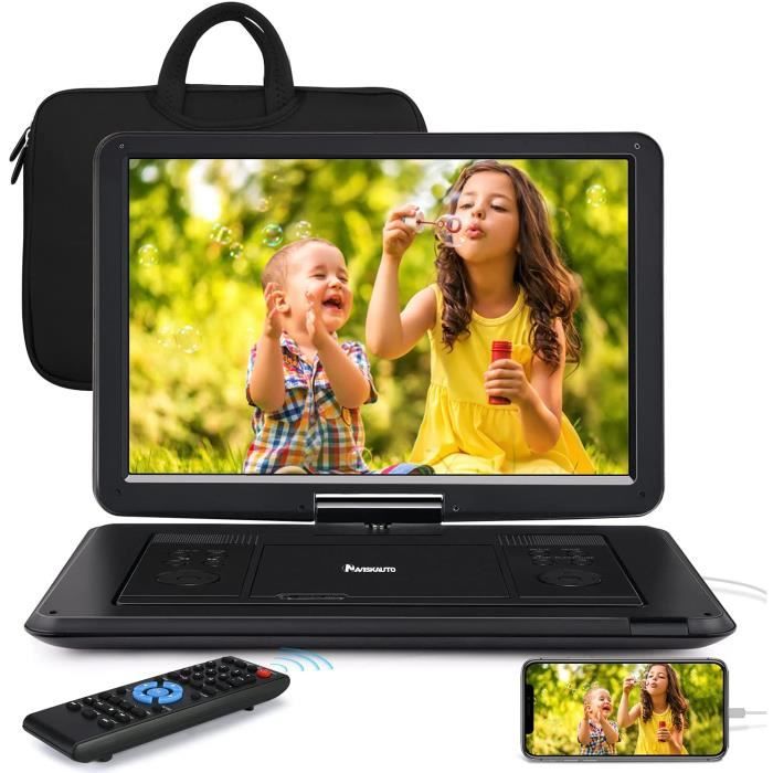 Lecteur DVD Portable Voiture avec Sacoche de Transport Grand Ecran 16 Pouce  pour Enfant Supporte HDMI Input,Vidéo Full HD, AV [7] - Cdiscount TV Son  Photo