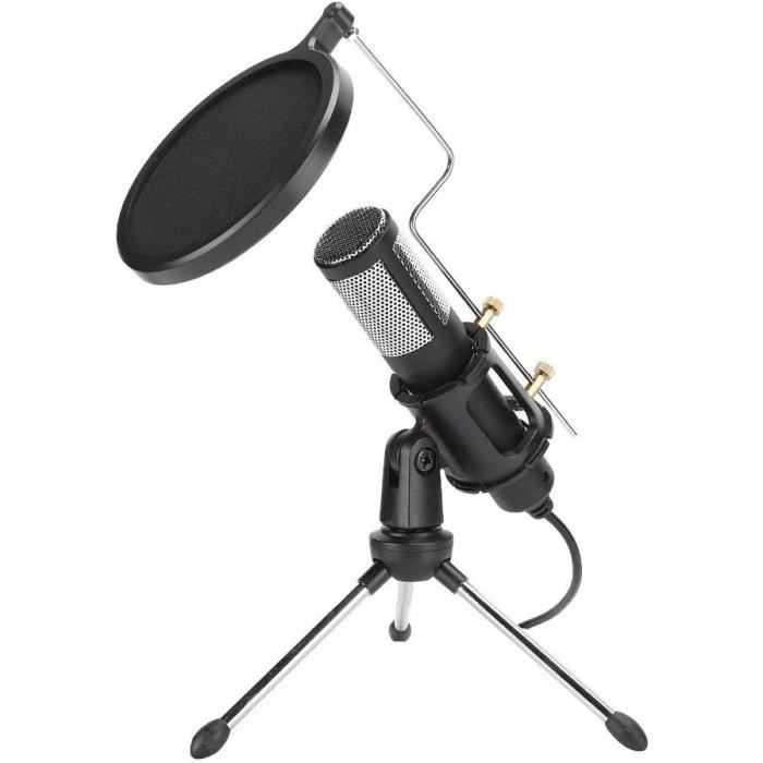 Micro USB NK Condensateur - Avec Trépied Et Filtre Anti-Pop Pour Streaming