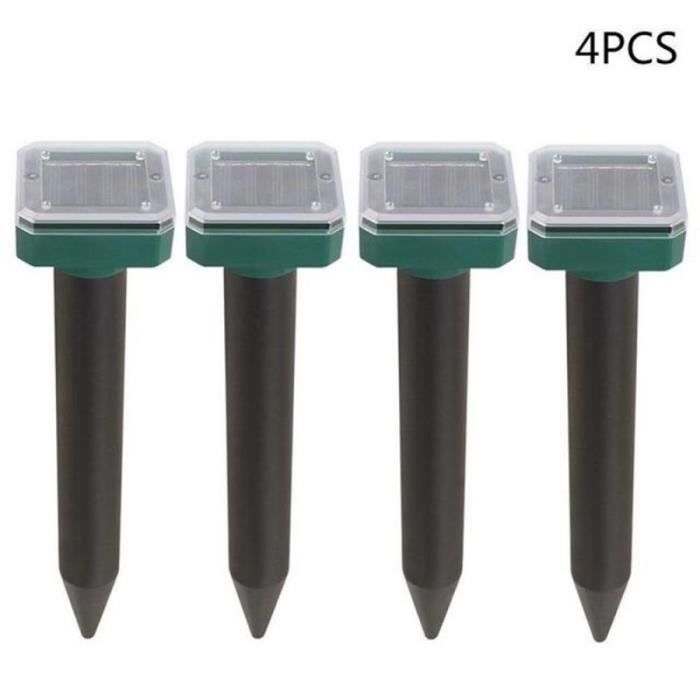Répulsif Ultrasonique Pour Taupes,Répulsif Solaire Pour Taupes 4 Pièces
