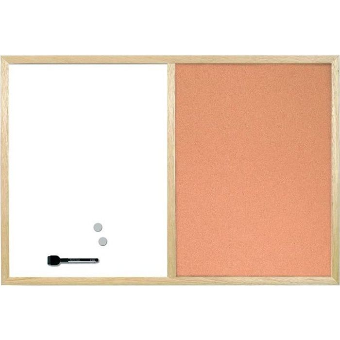 Bi Office Budget Tableau Mixte D Affichage En Liege Et Blanc Magnetique Effacable A Sec Cadre En Bois 40 X 30 Cm Achat Vente Tableau Toile Soldes Sur Cdiscount Des Le 20 Janvier Cdiscount