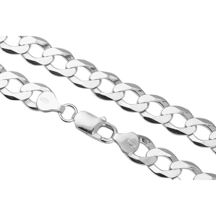 Argent sterling 925 qualité flat curb chaîne collier sautoir 16" 41 cm épaisseur 1 mm
