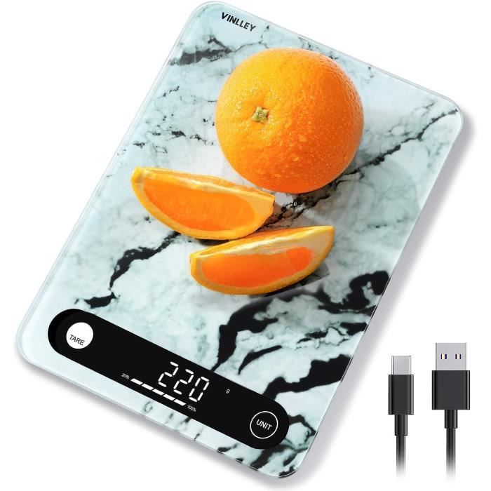 Balance De Cuisine Professionnelle Kamanan - 30kg, Numérique, Précision 1g, Noire