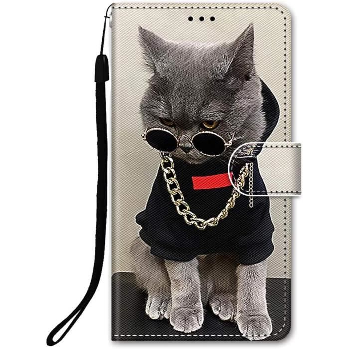 Custodia Portafoglio Per Xiaomi Poco X3 NFC / Pro - Pelle PU Con Gatto B - 3 Slot Carte, Supporto Orizzontale, Chiusura Magnetica