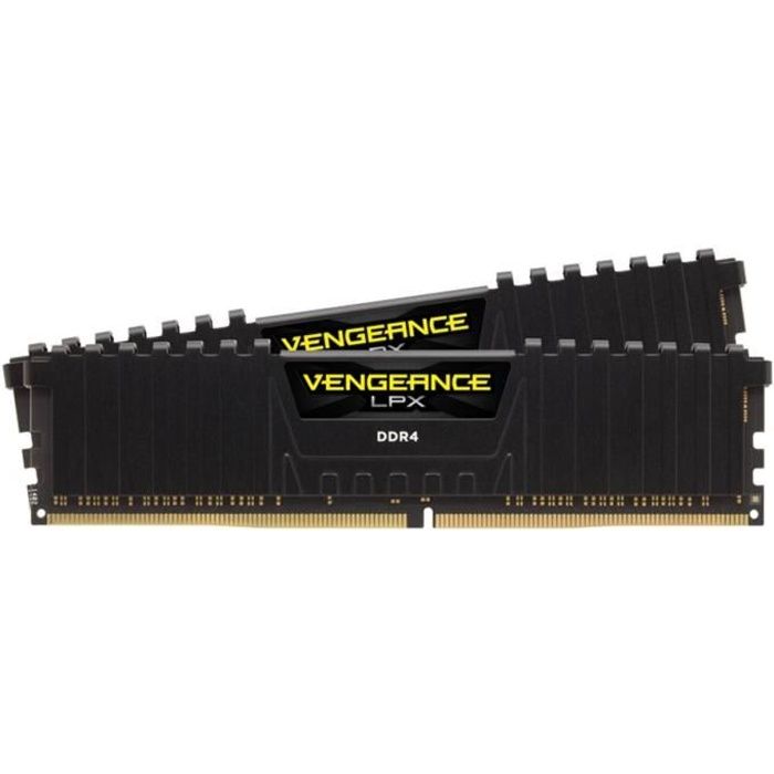 Vente Memoire PC CORSAIR Mémoire PC DDR4 - Vengeance LPX 32 Go (2x16Go) - 3000 MHz - C16 (CMK32GX4M2D3000C16) pas cher