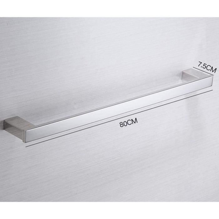 Porte-serviettes mural 80 cm (3 couches), acier inoxydable SUS304, sans Porte-serviettes mural 80 cm (3 couches), acier inoxydable SUS304, sans
