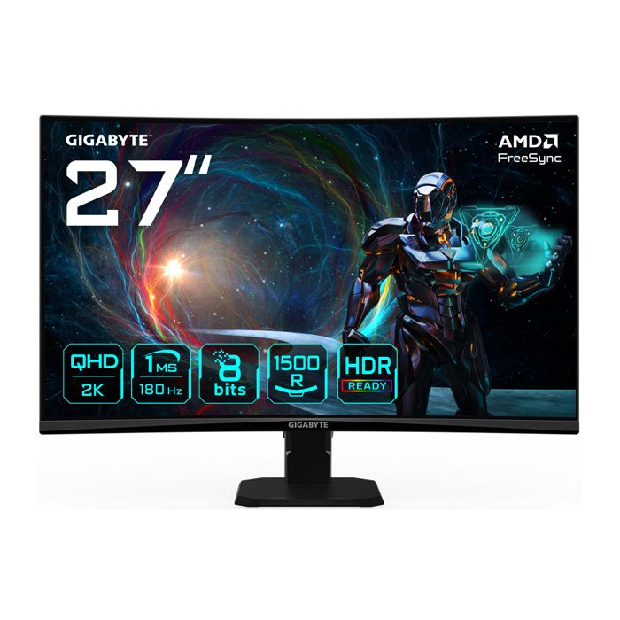 Moniteur Gaming Incurvé – GIGABYTE – GS27QCA – 27 pouces – QHD 2560×1440 – 180Hz