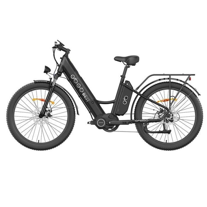 GOGOBEST GF850 Vélo Électrique 500W * 2 Moteurs Doubles 48V 10.4Ah Batterie 130km Portée Shimano 7 Vitesses - Noir